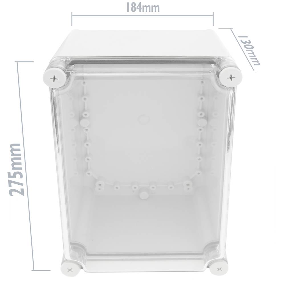 Scatola di giunzione elettrica Scatola collegamento in plastica ABS IP65 trasparente 275x184x130mm