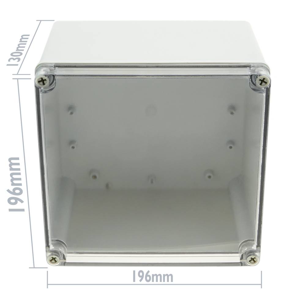 Wasserdicht IP65 ABS Plastik elektronische Gehäuse Box Anschlussdose transparent 196x196x130mm