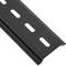 Set van 3 zwarte DIN-rails van 400 mm geperforeerde rail van 25x5 mm