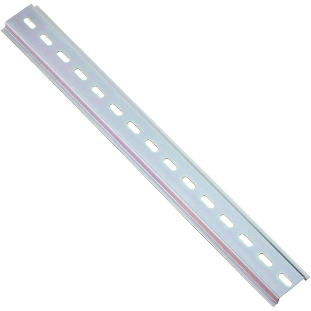 Confezione da 3 guide DIN colore zinco 300mm guida forata 35x7mm