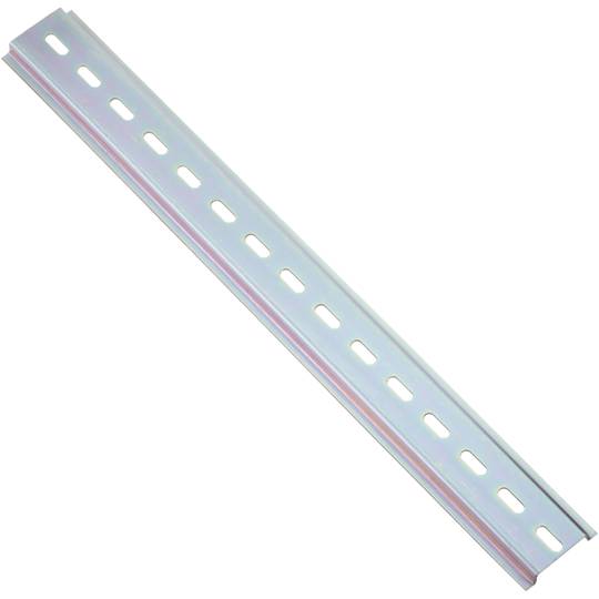 Confezione da 3 guide DIN colore zinco 300mm guida forata 35x7mm