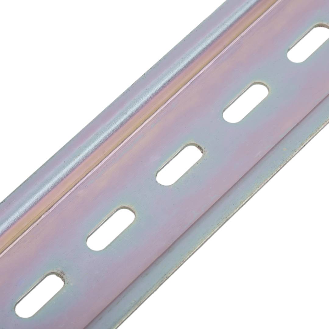 Confezione da 3 guide DIN colore zinco 300mm guida forata 35x7mm