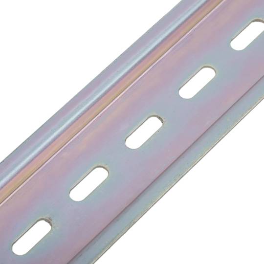 Confezione da 3 guide DIN colore zinco 300mm guida forata 35x7mm