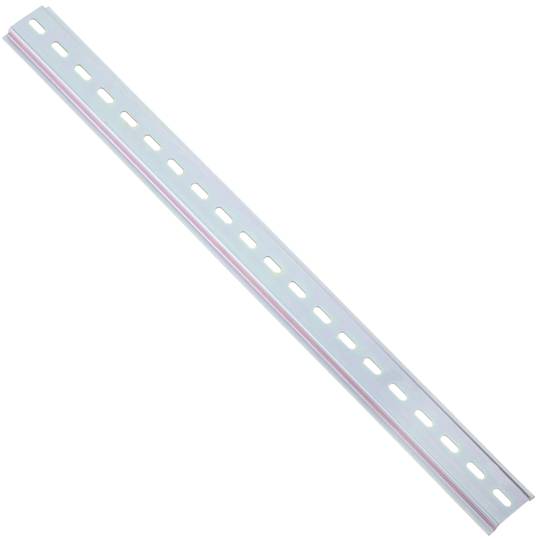 Confezione da 3 guide DIN colore zinco 400mm guida forata 35x7mm