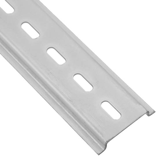 Zestaw 3 szyn DIN kolor srebrny 200mm perforowana szyna 35x7mm