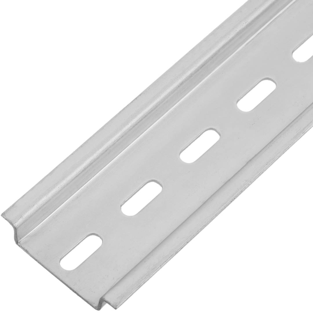 Zestaw 3 szyn DIN kolor srebrny 200mm perforowana szyna 35x7mm