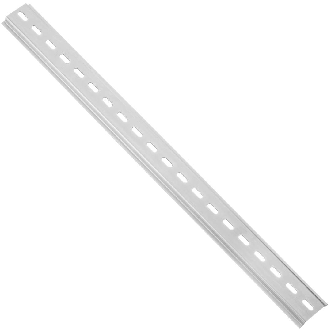 Confezione da 3 guide DIN 400mm color argento guida perforata 35x15mm
