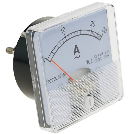 Elektrizitätszähler mit quadratischer Platte 60x60mm 30A Amperemeter