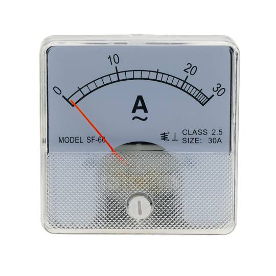 Elektrizitätszähler mit quadratischer Platte 60x60mm 30A Amperemeter