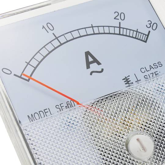 Elektrizitätszähler mit quadratischer Platte 60x60mm 30A Amperemeter