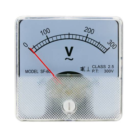 Electric meter with square panel 60x60mm 300V voltmeter