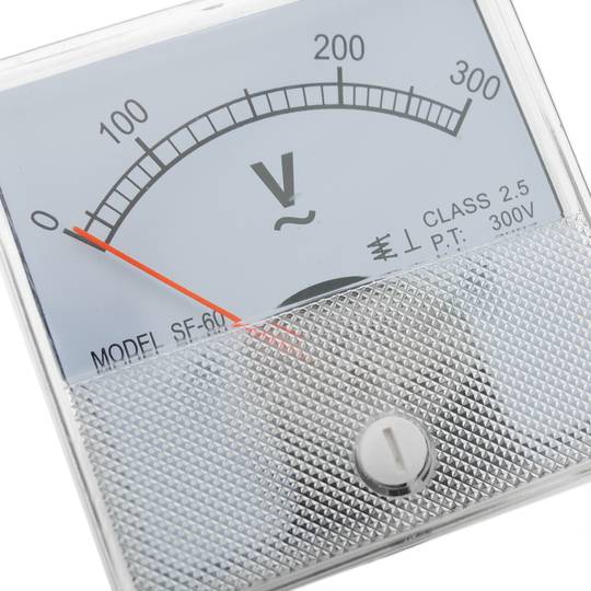 Electric meter with square panel 60x60mm 300V voltmeter
