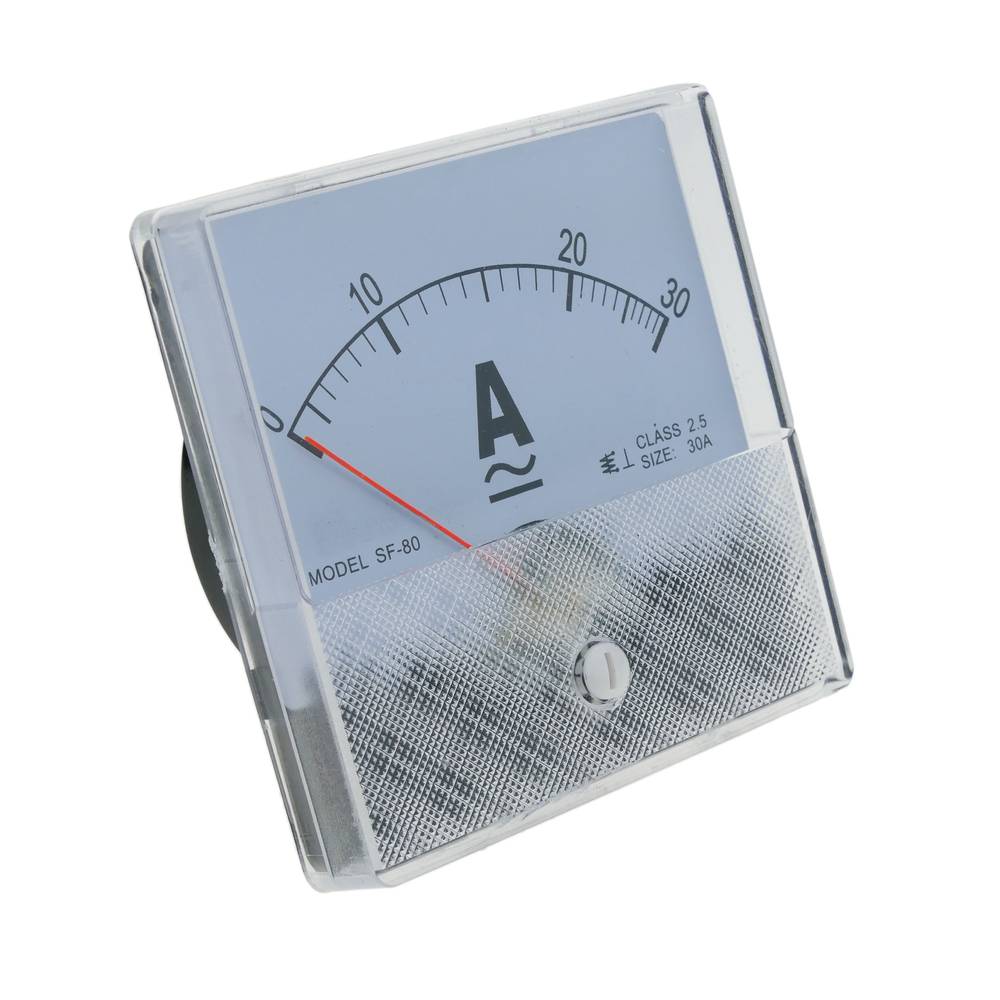 Mesurador elèctric analògic de panell quadrat 80x80mm 30A amperímetre