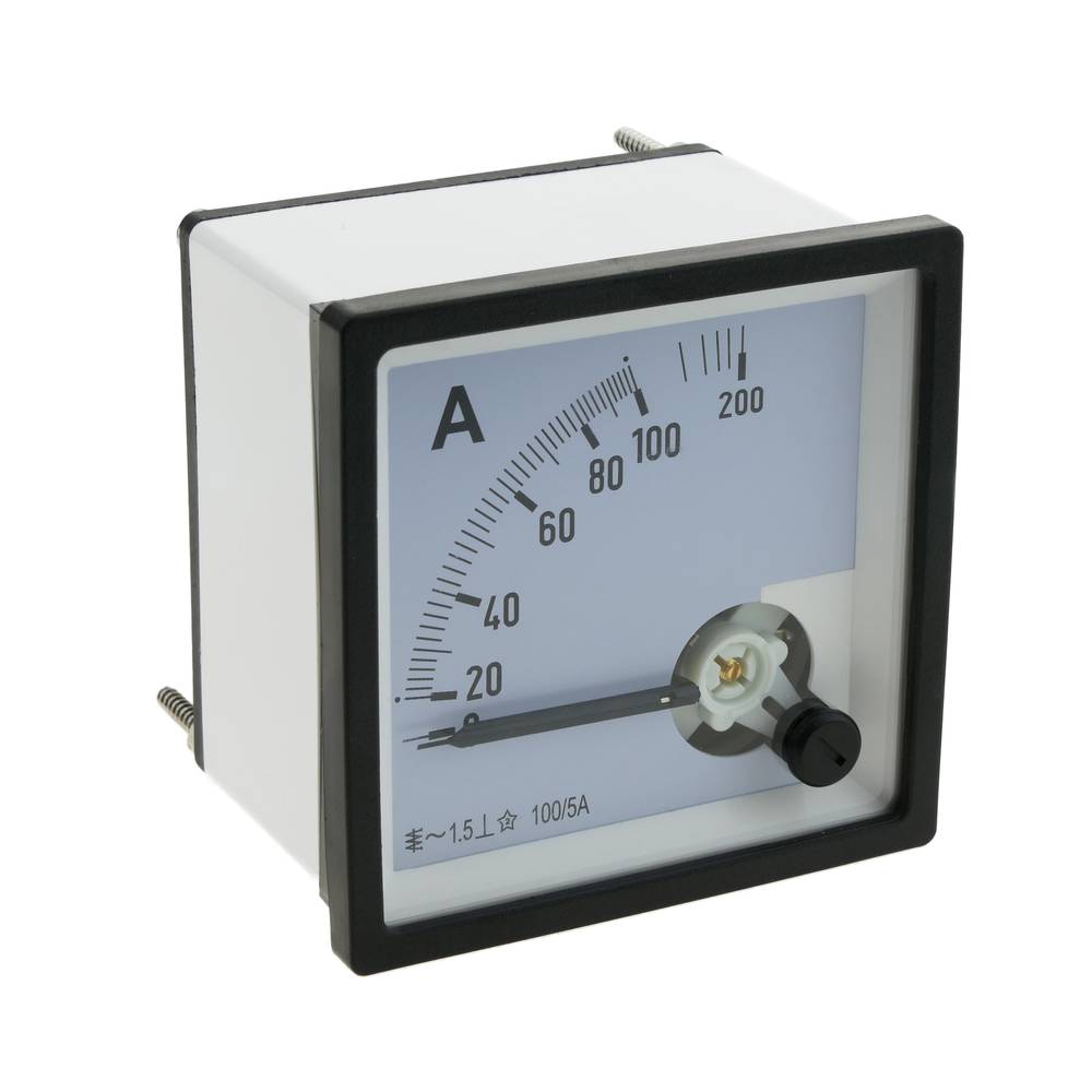 Mesurador elèctric analògic de panell quadrat 72x72mm 100A 5A amperímetre