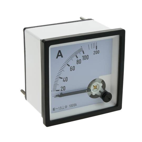 Mesurador elèctric analògic de panell quadrat 72x72mm 100A 5A amperímetre