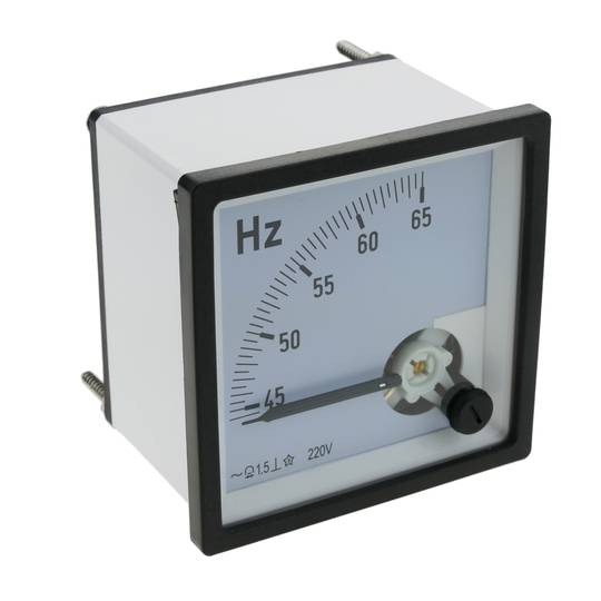 Medidor eléctrico analógico de panel cuadrado 72x72mm 65Hz frecuenciómetro
