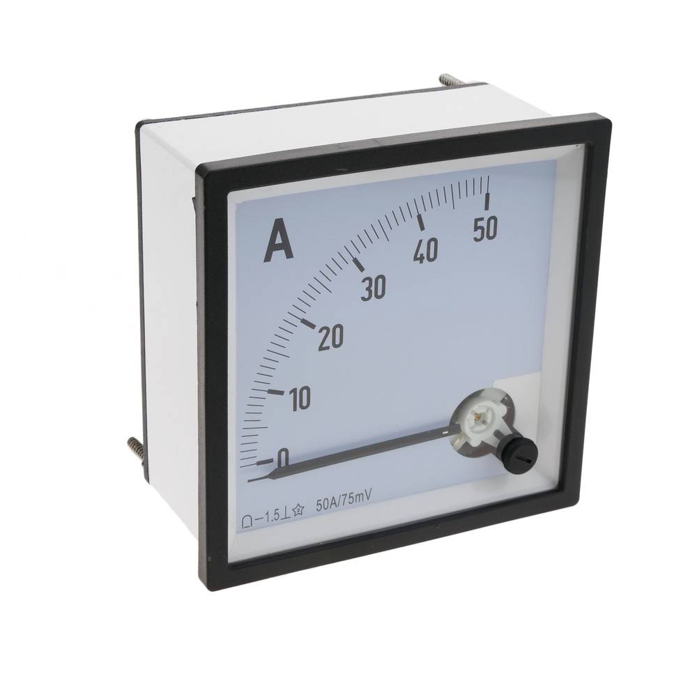 Contatore elettrico analogico a pannello quadro 96x96mm 50A 75mV voltometro amperometro