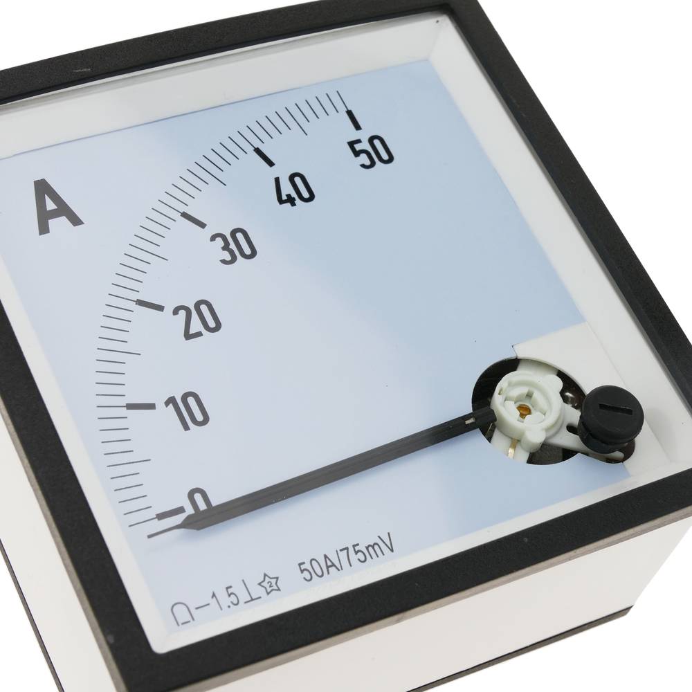 Contatore elettrico analogico a pannello quadro 96x96mm 50A 75mV voltometro amperometro