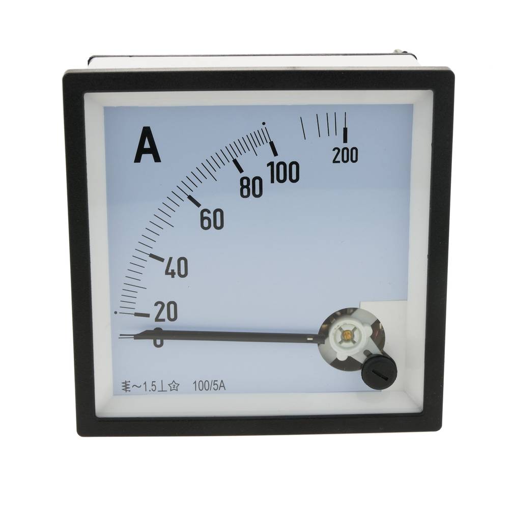 Medidor eléctrico analógico de panel cuadrado 96x96mm 100A 5A amperímetro