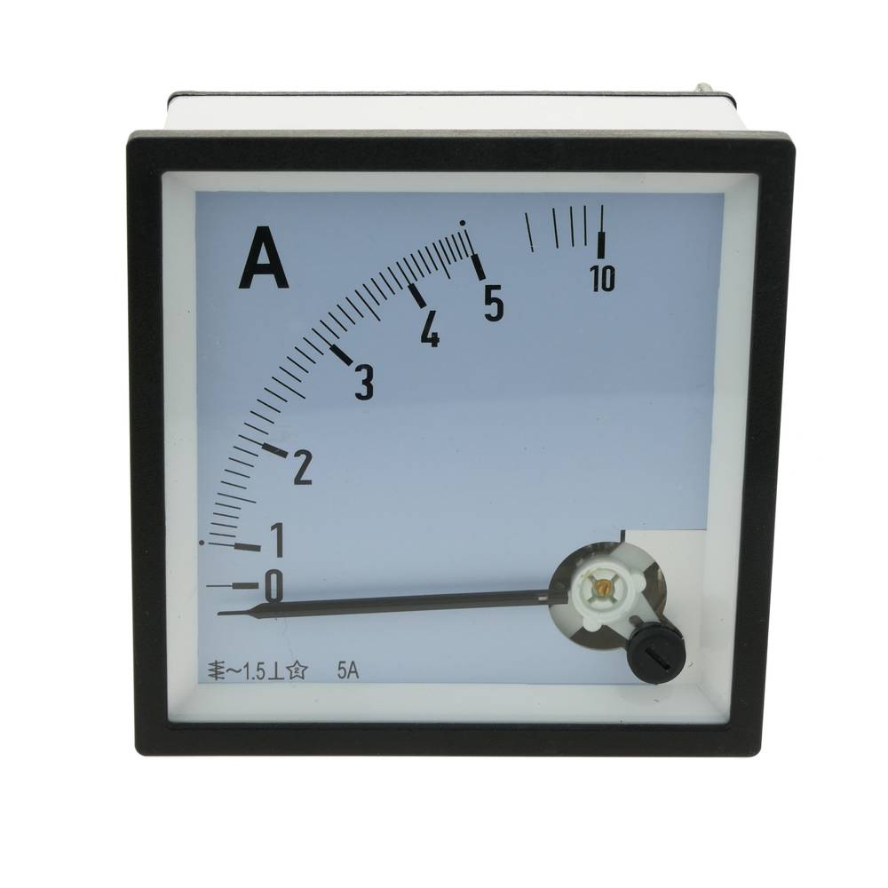 Medidor elétrico analógico de painel quadrado 96x96mm amperímetro 5A 10A