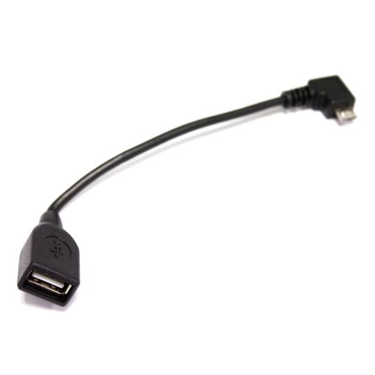 OTG Micro USB-kabel voor smartphones en tablets met hoek