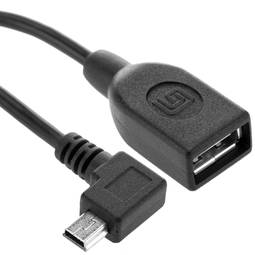 Cable OTG Mini USB para SmartPhones y Tablets con ángulo