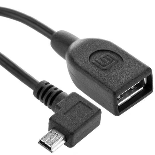Kabel OTG Mini USB do smartfonów i tabletów z kątem