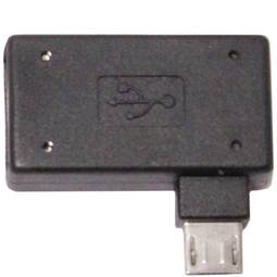 Adaptador OTG a MicroUSB con alimentación por la izquierda