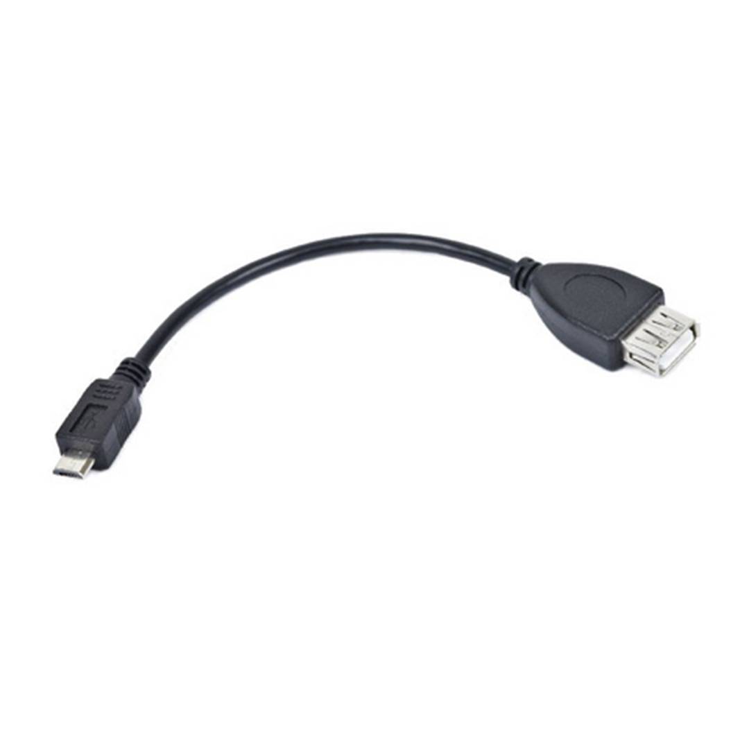 Cable Lanberg OTG MicroUSB mascle a USB-A 2.0 femella 15cm negre OEM