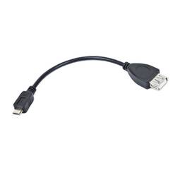 Lanberg OTG MicroUSB male to USB-A 2.0 female cable 15cm black OEM