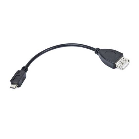 Cable Lanberg OTG MicroUSB mascle a USB-A 2.0 femella 15cm negre OEM