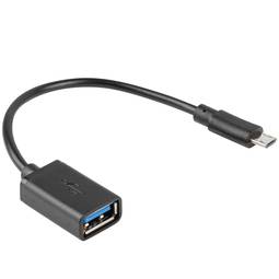 Lanberg Adattatore OTG Micro USB 2.0 maschio a USB-A femmina 15 cm nero