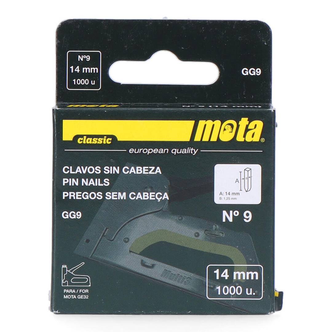 Confezione da 1000 unità di chiodo numero 9 con uno spessore di 1,25 mm GG9 Mota