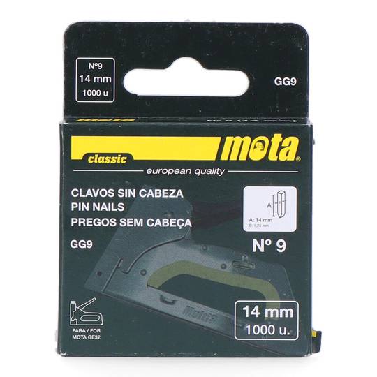 Confezione da 1000 unità di chiodo numero 9 con uno spessore di 1,25 mm GG9 Mota