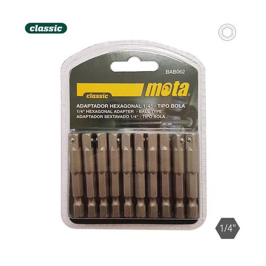 Pack de 10 unidades de adaptador de esfera hexagonal 50mm 1-4 BAB062 Mota