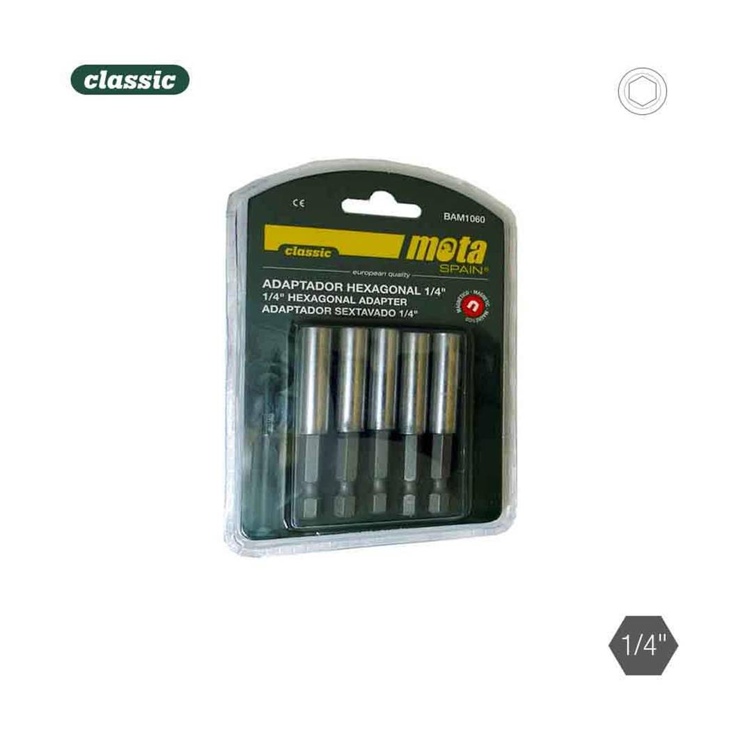 Pack of 5 units of magnetic hex adapter 1-4 10x60 BAM1060 Mota