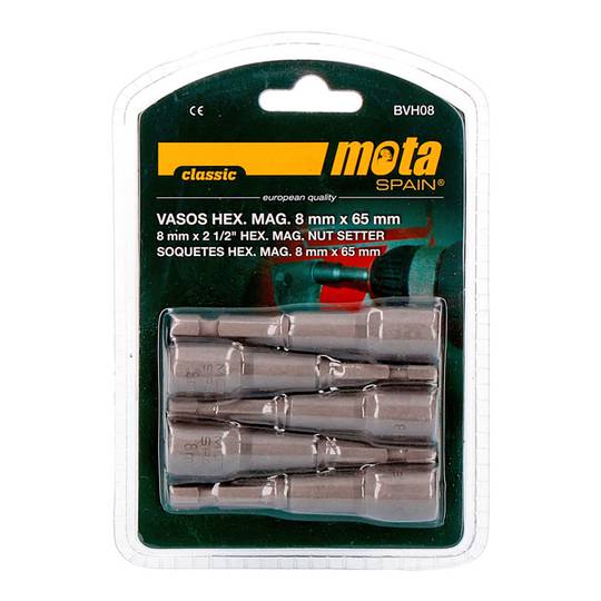 Jeu d'embouts magnétiques hexagonaux 8x65mm BVH08 Mota