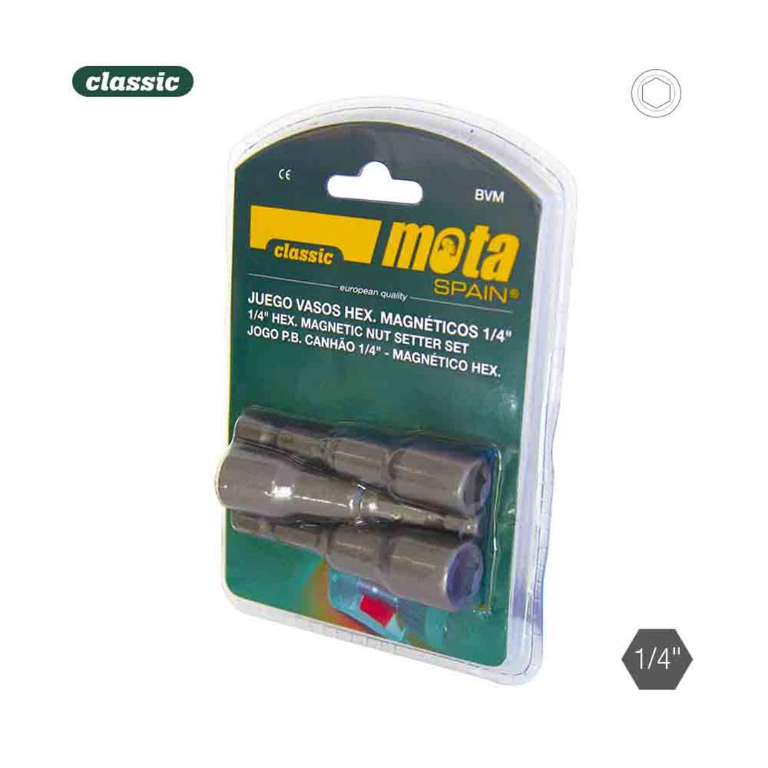 Conjunto de chaves hexagonais magnéticas BVM Mota 8, 10 e 11 mm