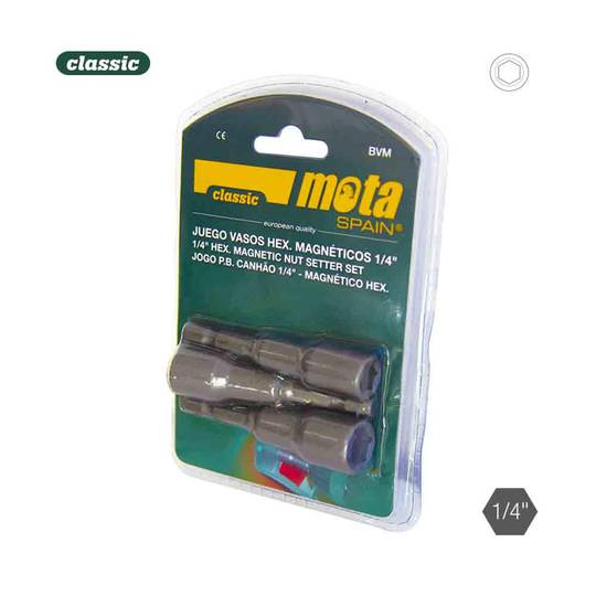Conjunto de chaves hexagonais magnéticas BVM Mota 8, 10 e 11 mm
