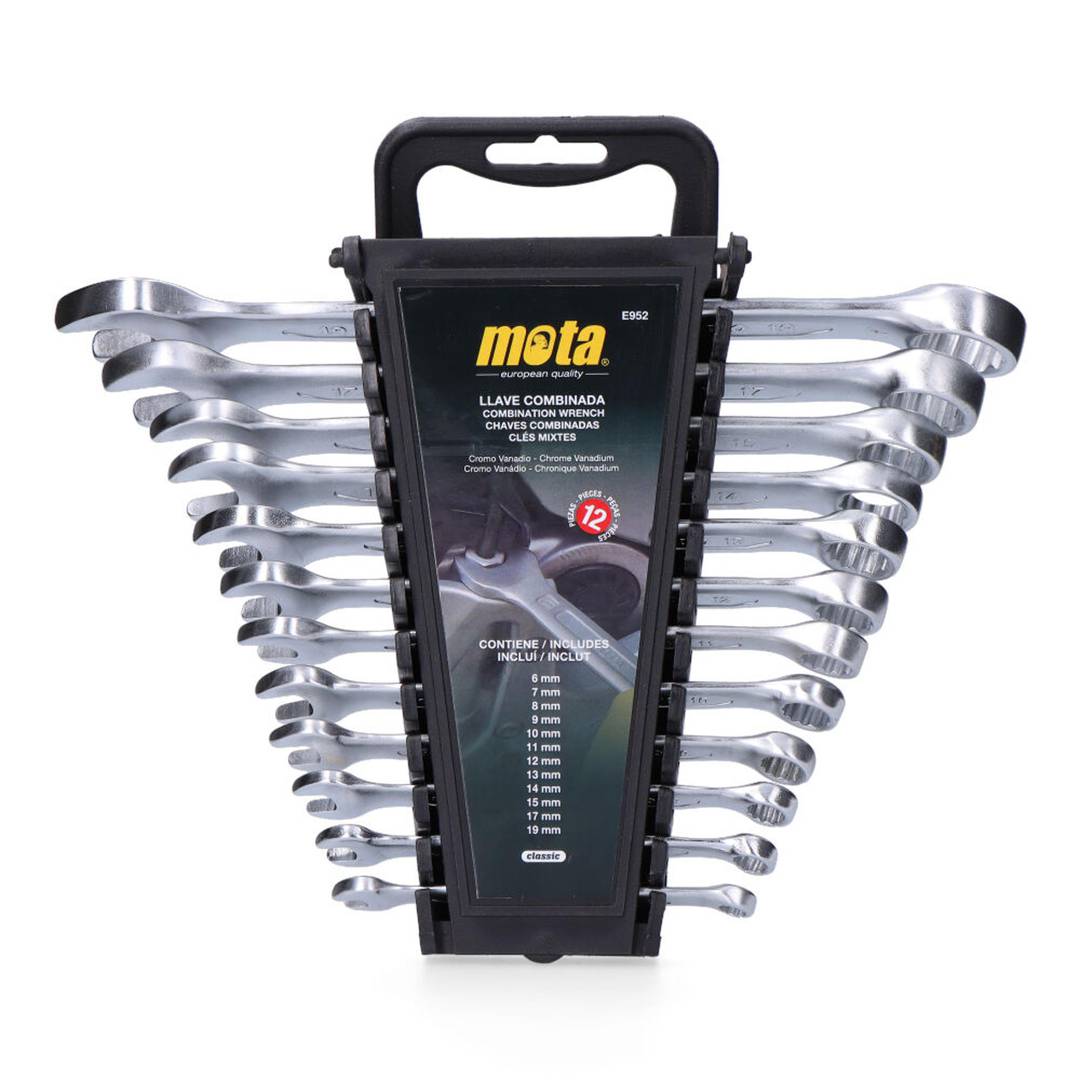 Set of 12 combination wrenches from 6 to 19mm E952 Mota