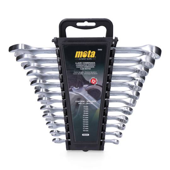 Set of 12 combination wrenches from 6 to 19mm E952 Mota