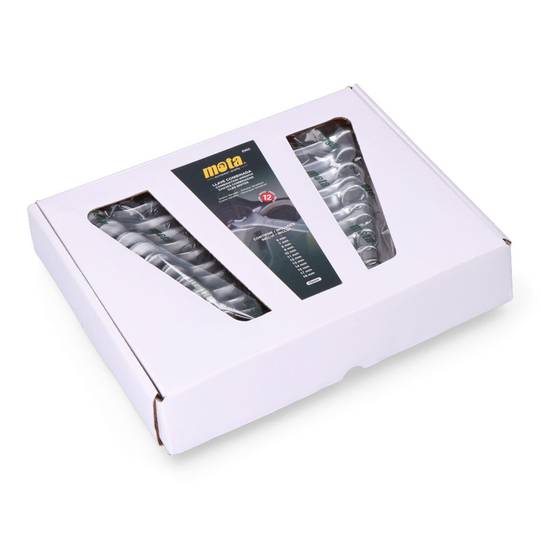 Set of 12 combination wrenches from 6 to 19mm E952 Mota