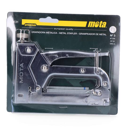 Premium nietmachine nummer 3 met 6mm nietjes GE31 Mota