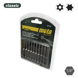 Set van 10 Torx sabotagebits 50 mm BTJ2 Mota