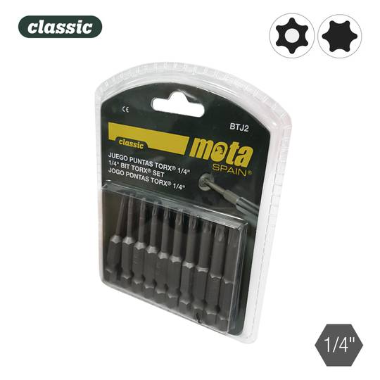 Pack of 10 Torx Tamper bits 50 mm BTJ2 Mota
