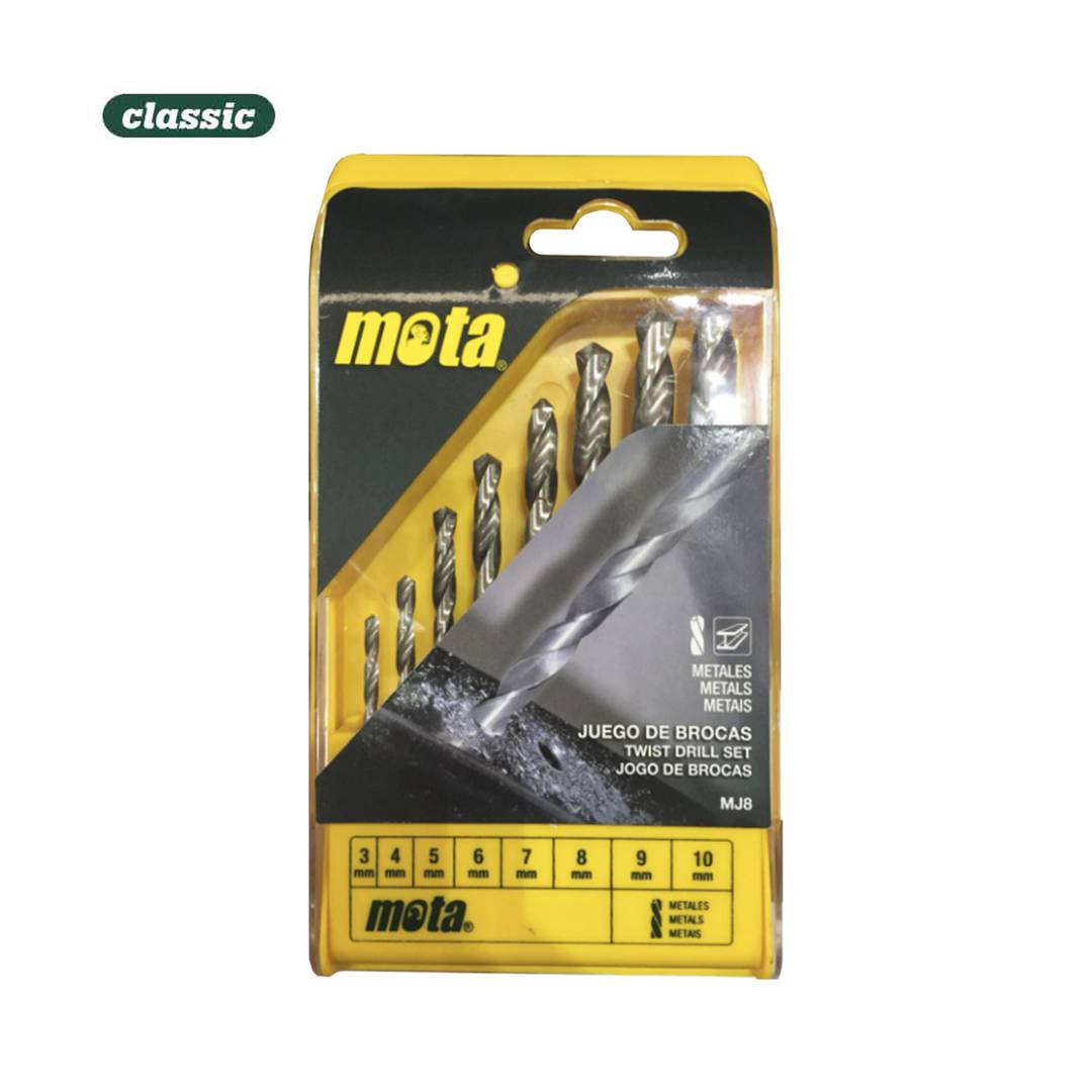 Pack of 8 units AR drill bits for metal from 3 mm to 10 mm MJ8 Mota