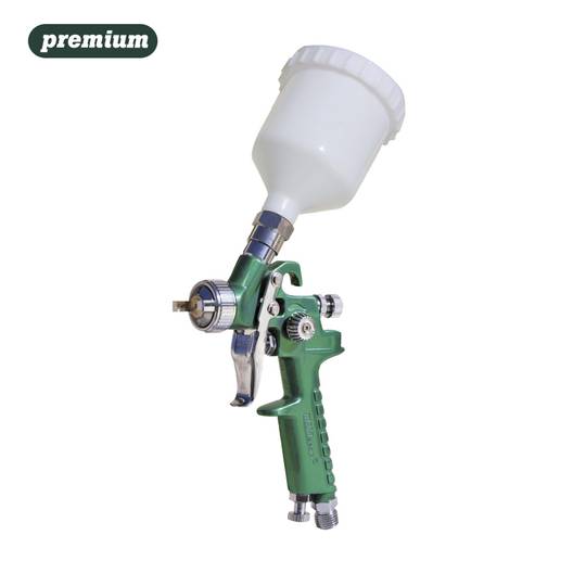 Mini pistola de pintura aerógrafo HVLP com tanque de metal P800 Mota