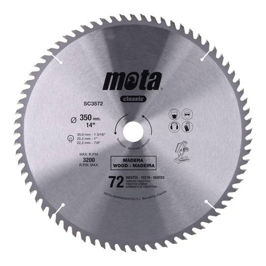 Widia Kreissäge 350 mm mit 72 Zähnen SC3572 Mota