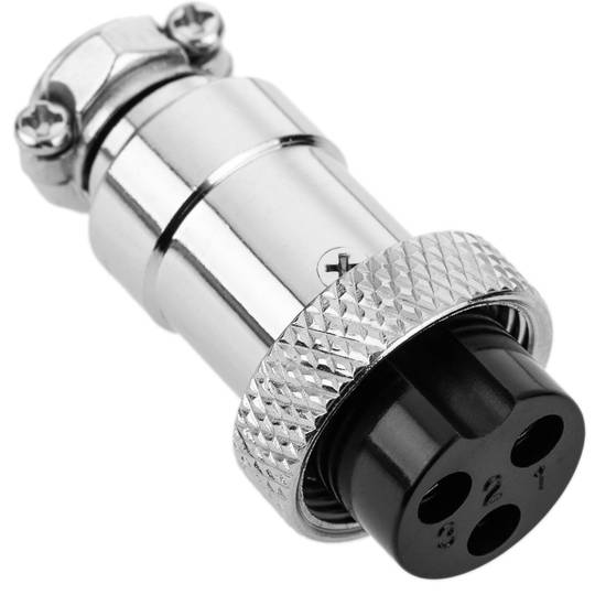 Connector micro aviació aeri GX16 femella de 3pin