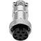 Conector micro aviação do ar GX16 feminino 8 pinos